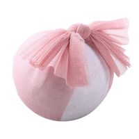 Wholesale Hair Accessories Soft Gold Silver Yarn Headbands Head Wrap For Born Baby Girls Cute Big Bow Princess Headwear Gifts