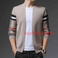 Wholesale Brand Sweater Mid length sweater cardigan in autumn men s Korean fashion knitted personalized coat and thread