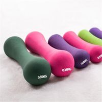 Wholesale Bone Type Plastic Dipped Dumbbells Ladies Thin Arms Household Rubber Coated Dumbbells Professional Athlete Fitness Equipment1