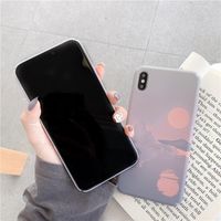 Wholesale Shockproof Moon Painting Phone Cover For iPhone X XR XS Max Hard PC Back Case For iPhone S Plus Art Moon Shell