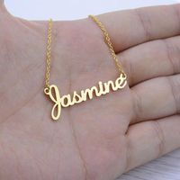 Wholesale Custom Name Necklace vintage Actual Handwriting Signature Pendant Necklace Women Men Choker Jewelry Friendship Gift For Her