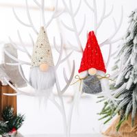 Wholesale 2021 Christmas Ornament Knitted Plush Gnome Doll Angel Wall Hanging Pendant Holiday Decor Gift Tree Decorations Styles