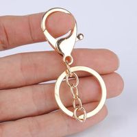 Wholesale Key Ring for Connectors Car Keys Chain Round Split Fashion Flat Keyrings Keychain Charms Gifts Women