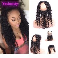 Wholesale 360 Lace Frontal Deep Wave Human Hair Indian Closure Frontal Natural Hairline Deep Wave Swiss Lace