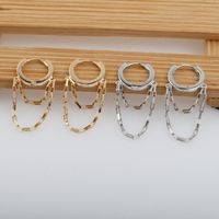 Wholesale Hoop Huggie Silvology Sterling Silver Square Thick Chain Tassel Earrings High Quality Anti Allergy Womens Banquet Jewelry