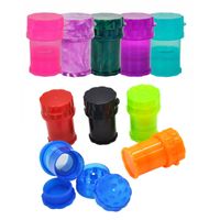 Wholesale Plastic Spice Grinder Herb Grinders Crusher Storage Container Case Bottle in Multi function Grinding parts mm DHL Free