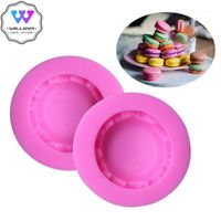 Wholesale Baking Moulds D Stereo Macaron Style Silicone Mold DIY Handmade Soap Candle Fondant Cake Chocolate Decorating Soap1