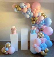 Wholesale Pink Blue Arch Garland Balloon Kit Star Moon Foil Balloons Wedding Birthday Baby Shower Party Decor Supplies Air Balls Globos