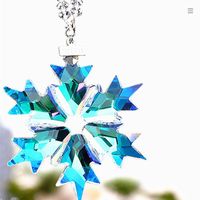 Wholesale Christmas Decorations mm Sparkle Multicolor K9 Crystal Snowflakes Pendants Suncatchers In Garden For Wedding Party Ornaments