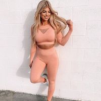 Wholesale Seamless Tracksuits Women Knitted Shark Fitness Yoga Sets Outfits Stretchy Workout Long Sleeve Sport Bra Jogging Sports Suit