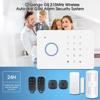 Wholesale Alarm Systems MHz Wireless Auto dial GSM Security System Kit APP Remote Control LCD RFID Touch Keypad Home Burglar Security1