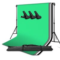Wholesale Background Material Po Studio Portable Backdrop Stand Kit x2m Support System White Black Green Screen Chroma Key Pography Backdrop1
