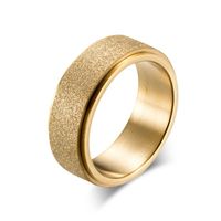 Wholesale High Quality Titanium Steel Frosted Rotatable Ring Gold Black Blue Emery Men s Ring Manufacturer Direct Sales