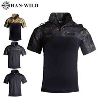 Wholesale Tactical Military Uniform Camo Army Combat t Shirt Shirts Rapid Assault Short Sleeve Polo Battle Strike Airsoft Paintball New