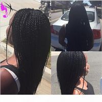 Wholesale Senegalses x Twist Braids Lace Front Synthetic Wigs For Black Women box braided wig Cosplay Hairstyle twist wig with baby hair