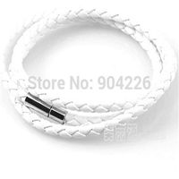 Wholesale Chokers Bracelets Leather Bracelets Bangles Handmade Knitted Round Rope Turn Buckle Bracelet For Women Men