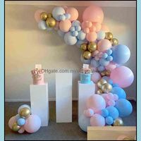 Wholesale Christmas Decorations Festive Party Supplies Home Garden Blue Arch Garland Balloon Kit Star Moon Foil Balloons Wedding Birthday Baby Showe