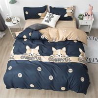 Wholesale Kuup Polyester Bedding Cover Bed Sheet Set King Queen Size Euro Quilt and Duvet Cute Fashion Luxury Beding Sets
