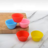 Wholesale Muffin Paper Cup Mold Epoxy Resin Silicone Multi Colours Baking Molds Muffins Biscuit Cake Bread Waffle Mould Hot Sale jd L2