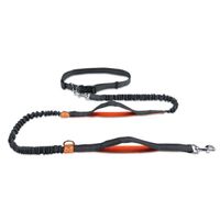 Wholesale Retractable Hands Free Dog Leash with Dual Bungees for Dogs up to lbs Adjustable Waist Belt Reflective Stitching Leash for Running