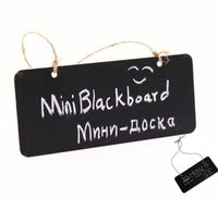 Wholesale Hanging Wooden Mini Blackboard Double Sided Erasable Chalkboard Wordpad Message Sign Black Board Cafe Office School Supplies LLS616