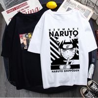 Wholesale Naruto Fashion Japanese Anime T Shirt Men Sasuke Funny Cartoon T shirt Casual Cool Streetwear Tshirt Couple Hip Hop Top Tee Male