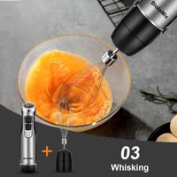 Wholesale FreeShipping in High Power W Immersion Hand Stick Blender Mixer Includes Chopper and Smoothie Cup Stainless Steel Ice Blades