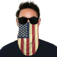 Wholesale American Flag Balaclava Half Face Masks Outdoor Cycling Bandanas Scarf Headband Scarves Washable Protective Face Mask Carbon Filters