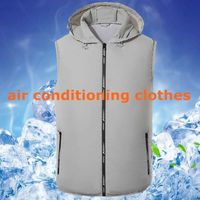 Wholesale Cooling Vest For Men V USB Powered Air Conditioned Coat Summer Cooling Sleeveless Clothing UV Resistant Sun Protection Clothing