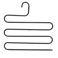 Wholesale Colorful S type Metal pants rack clothing hanger European style trousers storage clip by sea DHB13718
