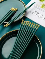 Wholesale Factory Premium Reusable Chopsticks for Sushi Japanese Matte Anti slip Chop Sticks Dishwasher Safe RRB13293