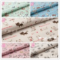 Wholesale Fabric x150cm Cotton Cute Cat Cloth DIY Handmade Sewing Patchwork Sofa Pillow Cover Curtain Tablecloth Kids Bedding Doll Bag1