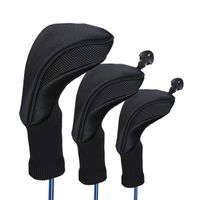 Wholesale Black Golf Head Covers Driver Fairway Woods Headcovers for Golf Club Fits All Fairway and Driver Clubs Pc