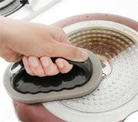 Wholesale Eraser Cleaner Handle Emery Sponge Brush Sink Pot Bowl Scrubber Rust Cleaning Kitchen Tools ld UU