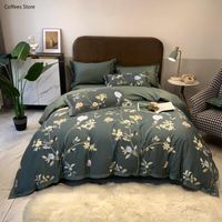 Wholesale Bedding Sets Luxury Egyptian Cotton HD Print Clear Pattern Trees Branches Birds Duvet Cover Set Bed Sheet Pillowcases Queen King Size