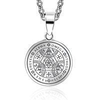 Wholesale Pendant Necklaces Abaicer Sigil Magic WICCA Seals Of The Seven Archangels Choker Statement Silver Stainless Steel Necklace Key Solomon