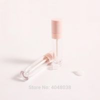 Wholesale Empty Lip Gloss Container Clear Bottle Pink Cap Lip Tube Container Lipstick Refillable Bottle Plastic Gloss Tube pcs1