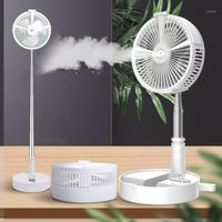 Wholesale Electric Fans Portable Folding Hydrating Wireless Rechargeable Table Fan Home Office Outdoor Use Long Time1
