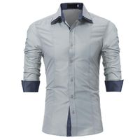 Wholesale Men s Casual Shirts American Slim Fit Western Fashion Design Young Man Boys Clothes M XL
