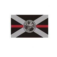 Wholesale Florida State Flag Thin Red Line Flag x5 FT Firefighter Banner x150cm Festival Gift D Polyester Indoor Outdoor Printed Flag