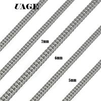Wholesale Chains UAGE Mens Wear Punk Stainless Steel Necklace Hip hop Chain Cuban Brake Menswear Rock Band Women s Jewelry1