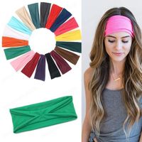 Wholesale Solid color Yoga sport headband sweatband hood Gym Work out Fitness cycling Running head bands snood for women men fashion will and sandy
