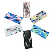 Wholesale Camouflage Headbands Elastic Bow Hairband Turban Twisted Head Wrap Hair Accessories Women Girls Sport Yoga Sweat absorbent Head Band Gifts
