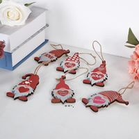 Wholesale NEWParty Supplies Valentine s Day Wooden Gnome Ornaments Buffalo Plaid Wood Tag Hanging Ornaments For Love Tree RRB13443