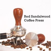 Wholesale Red Sandalwood Coffee Powder Press Kitchen Tools mm Stainless steel Thread Bottom Hammer Wooden Handle Coffee Powders Presses