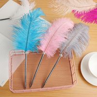 Wholesale Ballpoint Pens PC Retro Feather Pen Smooth Signature Writing Tools Novelty Stationery Gift Wedding Decor School Office Supplies1