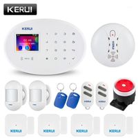 Wholesale Alarm Systems KERUI W20 Wireless WiFi GSM Home Security Burglar System Smoke Phone APP Control Inch TFT Screen Touch Panel1