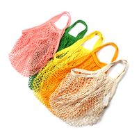 Wholesale Natural Cotton Net Shopping Bag Multicolour Type Reusable Strong Comfortable Hand Totes Bags Home Storage Back Package Hot Sale hy L2
