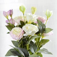 Wholesale Decorative Flowers Wreaths PC European Artificial Flower Heads Eustoma Fake Gradiflorus Lisianthus For Wedding Party Home Year