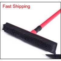Wholesale For Home Handhold Rubber Pet Broom Metal Iron Rod Besom Easy To Clean Squeegee Factory qylxSr packing2010